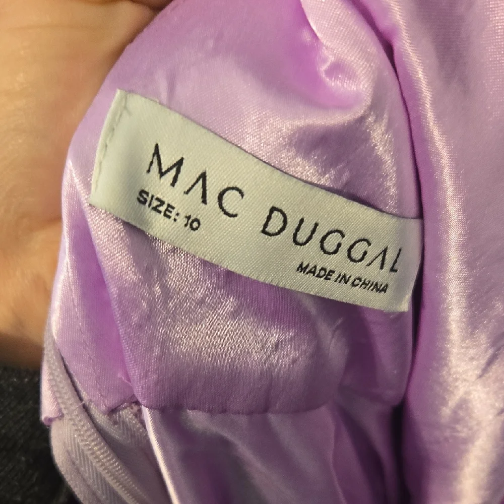 NWT Mac Duggal Lavender Ruffle Maxi Dress - Picture 12 of 15
